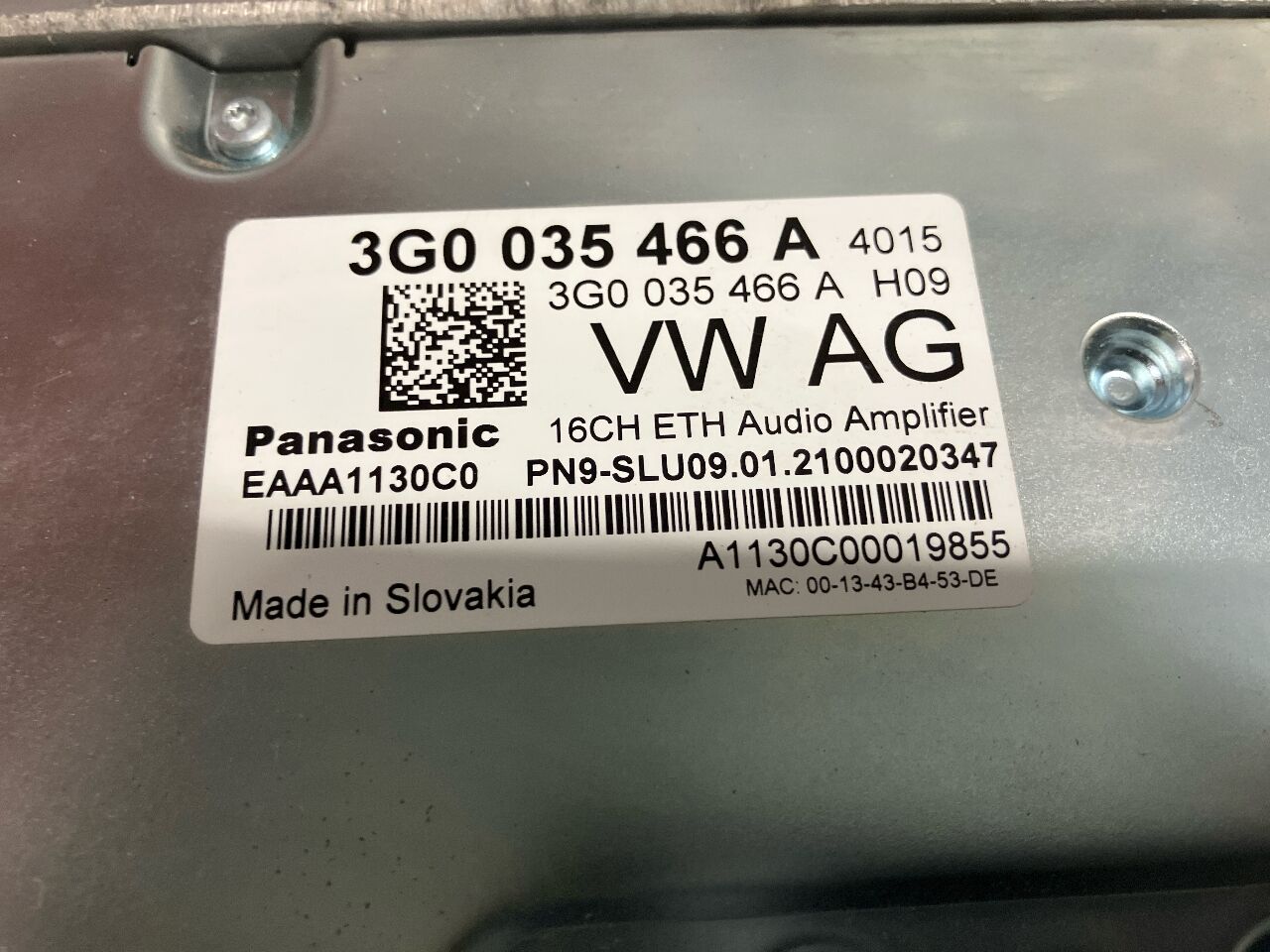 Loudspeaker system SKODA Octavia IV Combi (NX5) 2.0 TDI RS 4x4  147 kW  200 PS (07.2020-> )